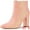 LightPink, variant on Unique Bargains Women's Glitter Pointed Toe Chunky Heel Ankle Boots Purple (Size 7)