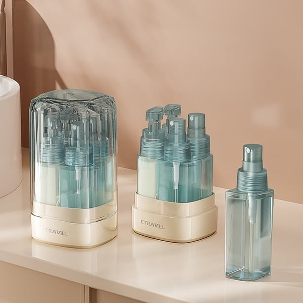 4-in-1 Travel Toiletry Bottles Set Portable Leakage Proof Refillable Dispenser For Lotion Shampoo Conditioner Mist Must Have For Hotels And Vacations