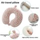 thumbnail image 3 of Almohada en forma de U del viaje del avión de la almohada del cuello de la almohada del algodón de la memoria nueva, 3 of 5