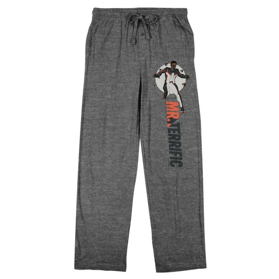 Superman Movie 2025 Mr. Terrific on grey heather Adult Sleep Pant-XL