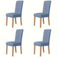 thumbnail image 2 of DEKAXID - Juego de 4 o 6 fundas para sillas, impermeables, de fibra de leche, con respaldo para comedor, restaurante, cocina, decoración del hogar, 2 of 7