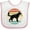 White and Pink, variant on Inktastic German Shepherd Silhouette Vintage Retro Boys or Girls Baby Bib