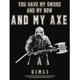 thumbnail image 2 of Junior's The Lord of the Rings Fellowship of the Ring Gimli You Have My Sword and My Bow and My Axe  Racerback Tank Top Black 2X Large, 2 of 5