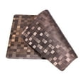 thumbnail image 3 of Decozen Placemats Set of 8 for Dining Table - Plastic Rectangular Vinyl, PVC, 18"x12" - Dark Brown, 3 of 9