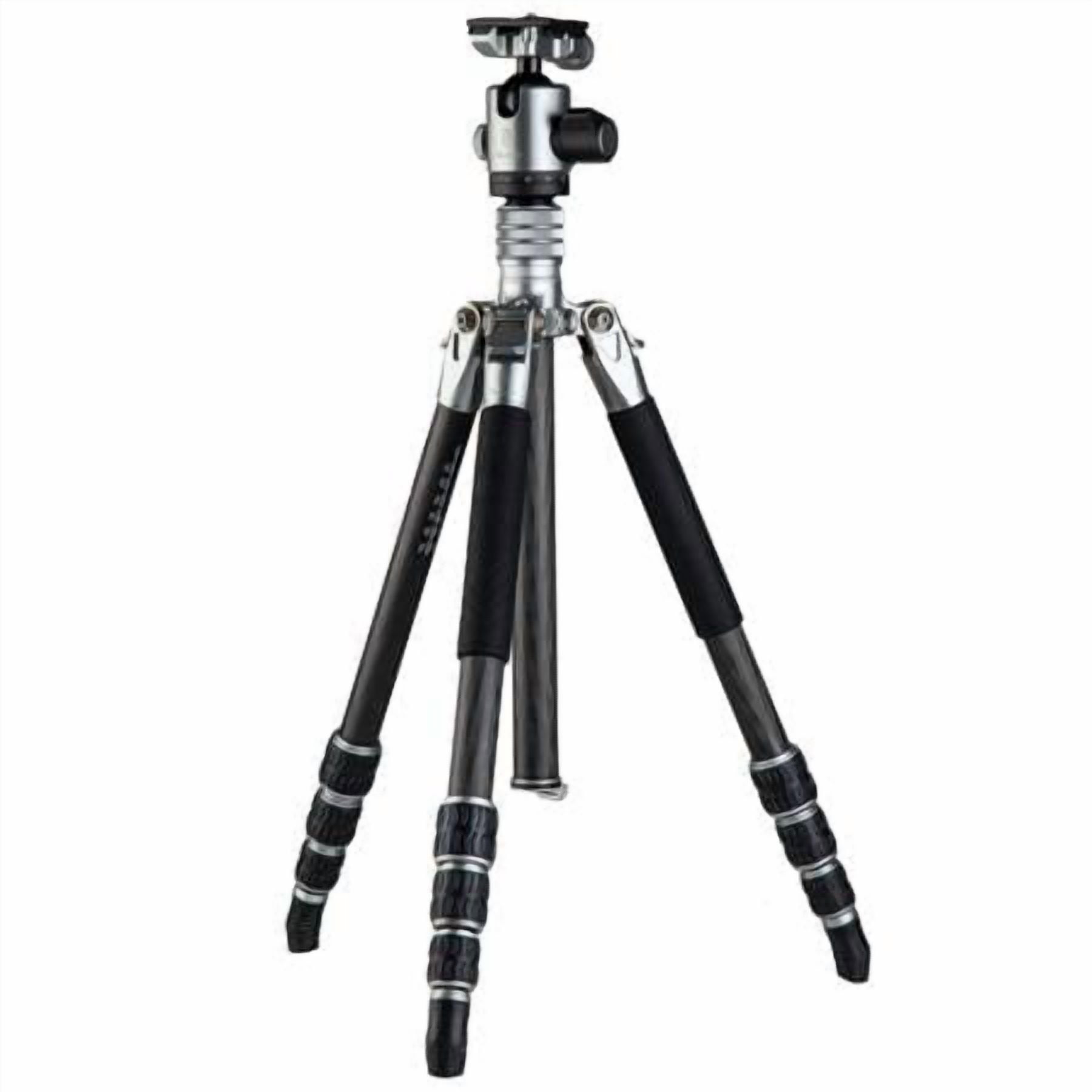 FotoPro T-Roc One 4-Section Carbon Fiber          Professional Tripod, 22 lbs Capacity, 54.9"  Max Height