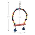 thumbnail image 6 of 5 Pieces Bird Toys Set Parrot Swing Toy Colorful Chewing Hanging Swing Perch Rattan Ball for Conure Finch Mynah Lovebird, 6 of 10