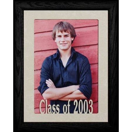 2003 Framed - 5X7 Jumbo Class Of 2003 Portrait Senior/Graduate School Picture/Photo Keepsake Frame ~ Black Frame