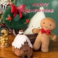 thumbnail image 3 of Christmas Plush Toy Gingerbread Man Plushie Stuffed Doll Soft Hugging Pillow Cushion Fluffy Toy for Christmas Party Decor Gifts, 3 of 7