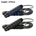 thumbnail image 2 of Jump Rope, 2 Pack, Tangle-Free Rapid Speed Jumping Rope Cable with Ball Bearings,for Fitness - black + black blue, 2 of 5