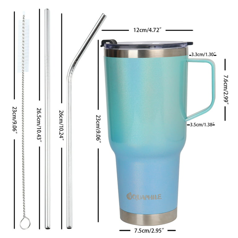 Aquaphile 20oz Stainless Steel Insulated Coffee Mug with Handle