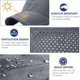 thumbnail image 5 of Baseball Cap Mens 2 Packs Unstructured Quick Dry Breathable Sports Baseball Caps Lightweight Foldable Sun Hat Summer UV Protection Strapback Baseball Caps Hat for Outdoor (Gray and Dark gray), 5 of 7