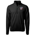 thumbnail image 2 of Men's Cutter & Buck  Black FC Dallas Big & Tall Cascade Eco Sherpa Fleece Quarter-Zip Pullover Jacket, 2 of 3