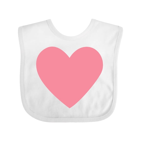 Inktastic Pink Valentine's Day Heart Boys or Girls Baby Bib