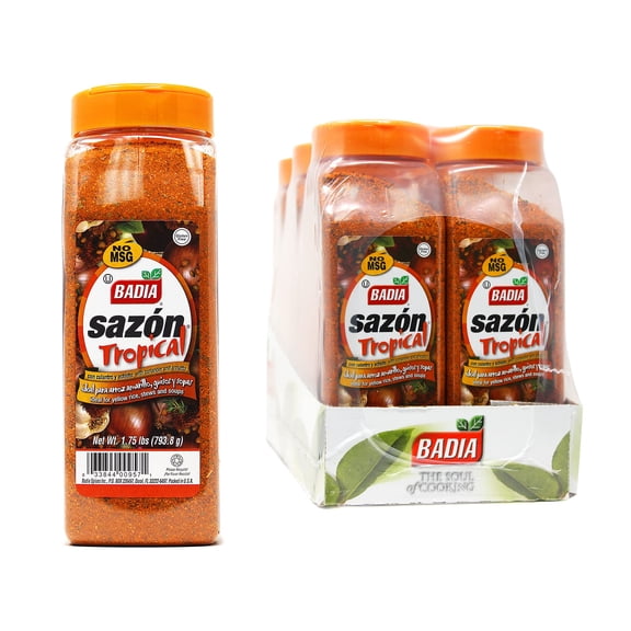 Badia UM1 Sazon Tropical with Annatto and Coriander, 1.75 Pound (Pack of 6)