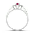 thumbnail image 5 of 10k White Gold Oval Ruby And Diamond Ring, 5 of 6