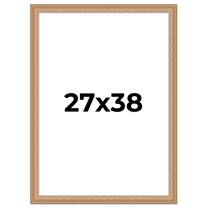 27x38 Frame Charleston Honey Brown Solid Wood Picture Frame Width 1.75 Inches | Interior Depth 0.5