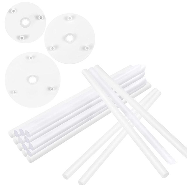 Soportes para tartas - Paquete de 18 soportes para tartas, varillas de espiga reutilizables Afortunado Sencillez