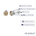 thumbnail image 2 of Vir Jewels 1 CTTW Champagne Diamond Stud Earrings 14K White Gold Female Adult, 2 of 3