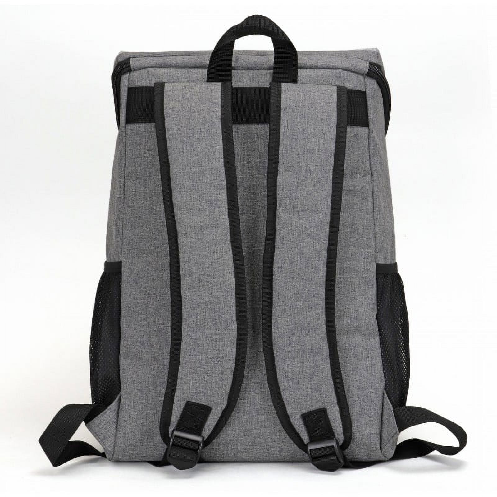 K-Cliffs Unisex School Backpack, Casual  Zipper Top Laptop Bag Travel Daypack , Light Grey, Polyester
