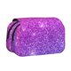 thumbnail image 1 of Disketp Purple Glitter Estuche de Lápices de Doble Capa con Tapa Abatible y Cremallera, Organizador Escolar para Adolescentes y Adultos, 1 of 7