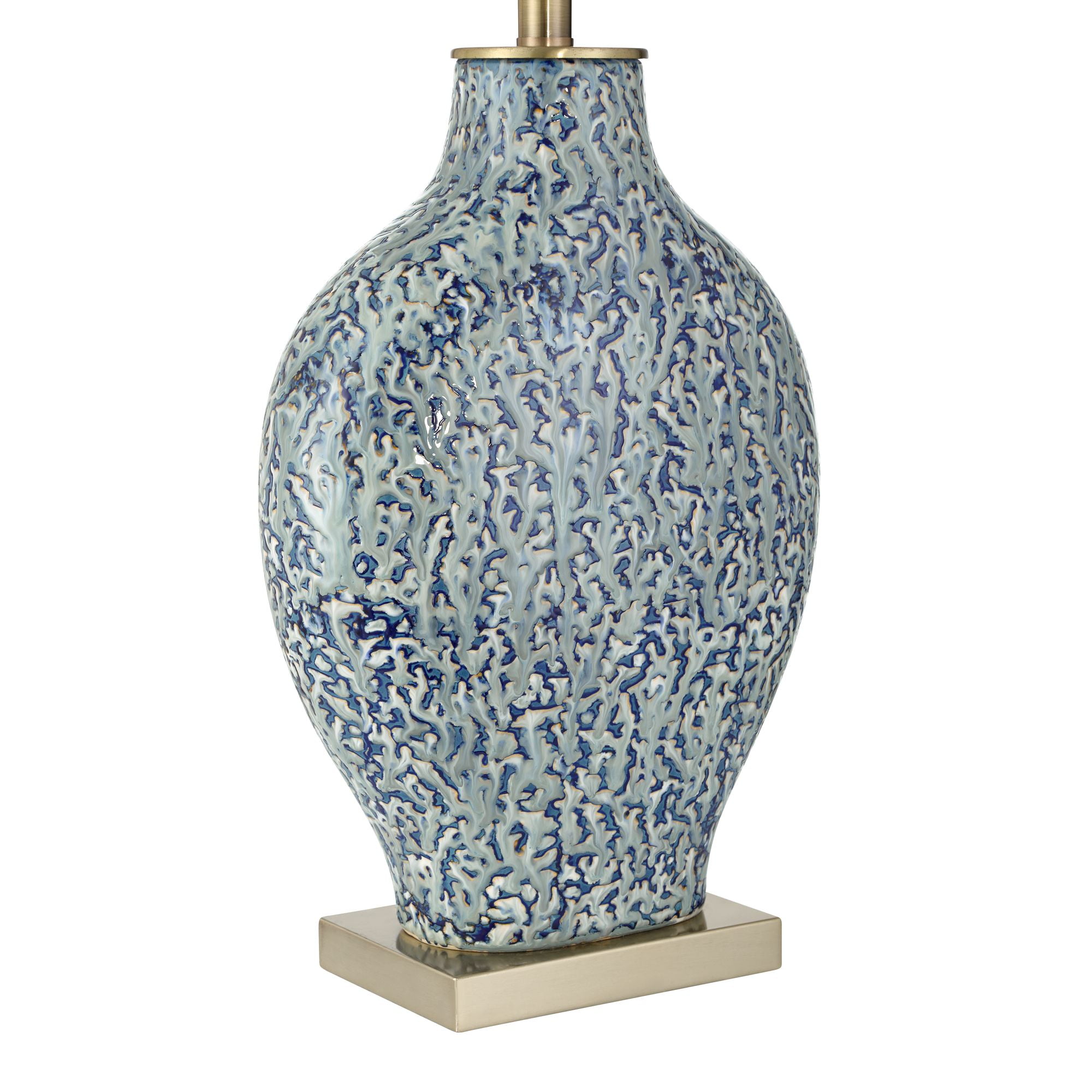 Possini Euro Design Victoria 29 1/2" Tall Modern End 3-Way Table Lamp Blue White Finish Ceramic Single Living Room (Colors May Vary)