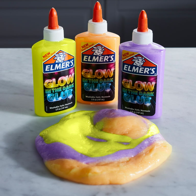  Elmer's Glow in the Dark Liquid Glue, Great for Making Slime,  Washable, Assorted Colors, 5 Ounces Each : Arts, Crafts & Sewing