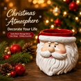 thumbnail image 3 of Santa Claus Christmas Planter Pot, Resin Indoor Plant Pot for Holiday Home Decor, Festive Christmas Gift, 3 of 3
