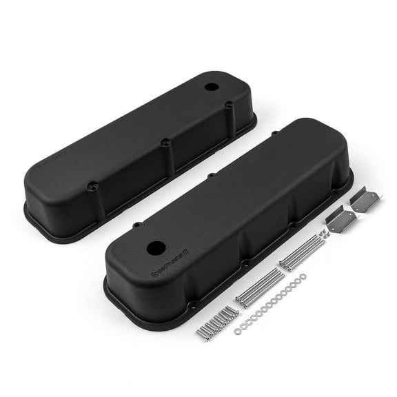 Speedmaster 1-314-002-03 Compatible with Chevy BBC 454 Aluminum Valve Covers [Black]