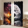 thumbnail image 2 of Homewish Tree Of Life Black Out Curtains,Natural Landscape Curtains Pack of 2 (42x63 Each),Orange Sunset Bedroom Curtains For Girls Kids,Microfiber Bedroom Decor, 2 of 6