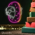 thumbnail image 2 of Glowneon Donut French Bulldog Neon Sign, French Bulldog LED Sign, Donut LED Light, Bulldog LED Sign, 2 of 4