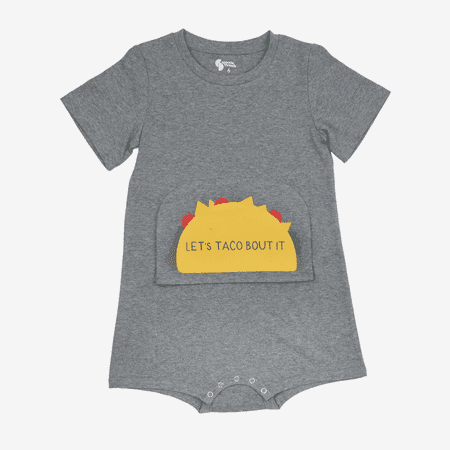 

NEW! Gray Taco Pocket Flap Bodysuit