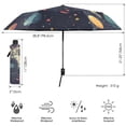 thumbnail image 3 of FORMRS Travel Umbrella Folding Auto Open Close Windproof Rain UV Protection, Astronaut Space, 3 of 8