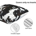 thumbnail image 3 of Cow Print Throw Pillow Covers Soft Square Cushion Highland Cattle Pillowcase Set of 2 for Sofa Couch Home Decor 18 X 18 in, 3 of 6