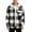Black, variant on Men Sherpa Fleece Plaid Jacket Button Down Long Sleeve Casual Outerwear with Chest Pocket and Spread Collar Coffee XL