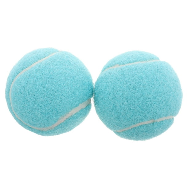 2 pelotas de tenis azules de alta elasticidad, pelotas de tenis de entrenamiento, pelotas de juego recreativas para principiantes, jugadores avanzados, uso en interiores y exteriores