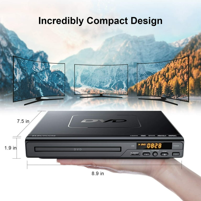  All Region Free Compact DVD Player for TV, Microphone