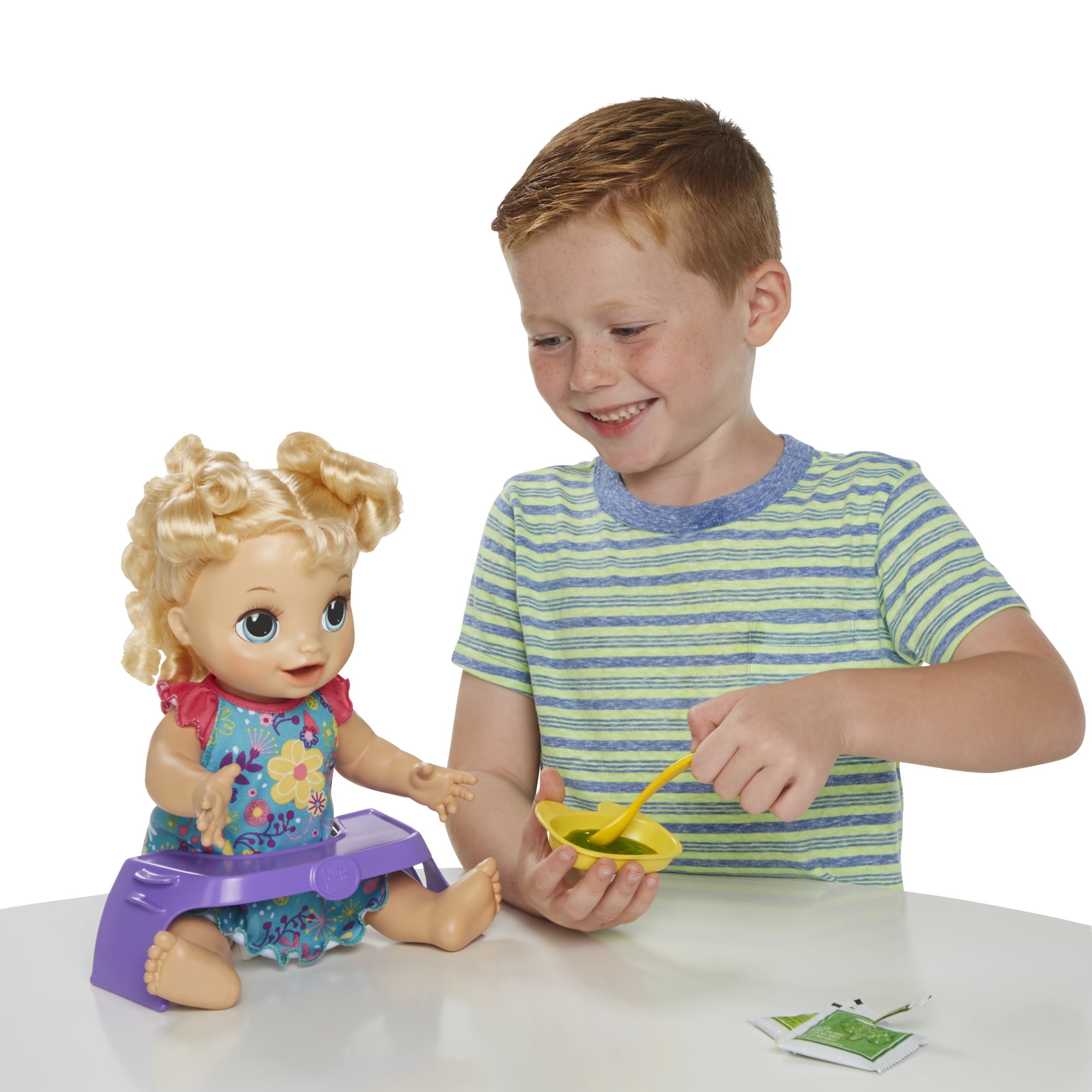 Buy Baby Alive Happy Hungry Baby Blonde Doll Bonus Pack Online At