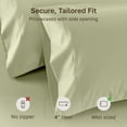 thumbnail image 5 of California Design Den 1000 Thread Count King Pillow Cases Set of 2 - Soft 100% Cotton Sateen - Sage Green, 5 of 9