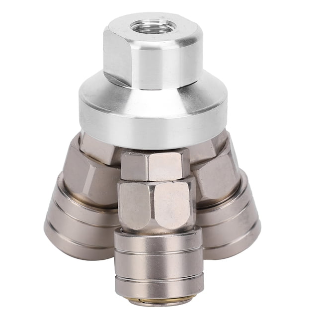 Conector rápido de 3 vías hembra cromado para componentes neumáticos G1/4 C tipo SMV