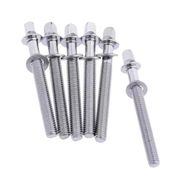 6 varillas de tensión para tambor con arandelas, pernos resistentes de 5 mm para caja de jazz M5x60mm