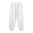 thumbnail image 5 of Plus Size Sweatpants for Women Casual Straight-Leg Ankle-Length Solid Loose Tight Waist Workout Gym Athletic Sweatpants, 5 of 5