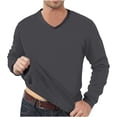 thumbnail image 6 of Blekii Men's V-Neck Thermal Shirt, Fleece Lined Base Layer Top, Thickened Warm Undershirt for Winter, Soft Brushed Interior, Comfortable for All-Day Wear, Essential Cold Weather, 6 of 6