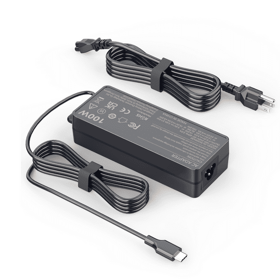 VUOHOEG 100 Watt USB C Charger Fast Charger Compatible with HP, Dell, Lenovo, Asus and All USB-C Device, Black