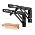thumbnail image 1 of Soportes plegables para estantes Ravinte, negro mate, 25 cm, paquete de 2, 1 of 9