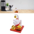 thumbnail image 1 of Solar Lucky Cat, Buen significado Decoración de la Mesa Buena Suerte Fortune Cat Con Bell For Office, 1 of 7