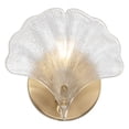 thumbnail image 5 of 360 Lighting Deniz 7 3/4"H Satin Brass and Vintage Glass Ginkgo Leaf Wall Sconce, 5 of 9