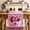 Pink, variant on Happy Valentine's Day Table Runner 36 Inches, Yellow Love Hearts Romantic Bed Runner Dresser Scarves Tabletop for Indoor Outdoor Parties/Ceremony/Banquet, 13"x 36"