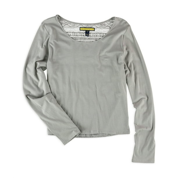 Playera de Manga Larga Aeropostale para Mujer Gris Small