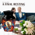 thumbnail image 4 of JAGASY Owl Handmade Urn for Ashes, Black Small Urns for Human Ashes Keepsake, Night Moon & Autumn Tree Decorative Urns for Father, Orange & Yellow Leaves Cremation Urn for Mother, (3 Inch), 4 of 7