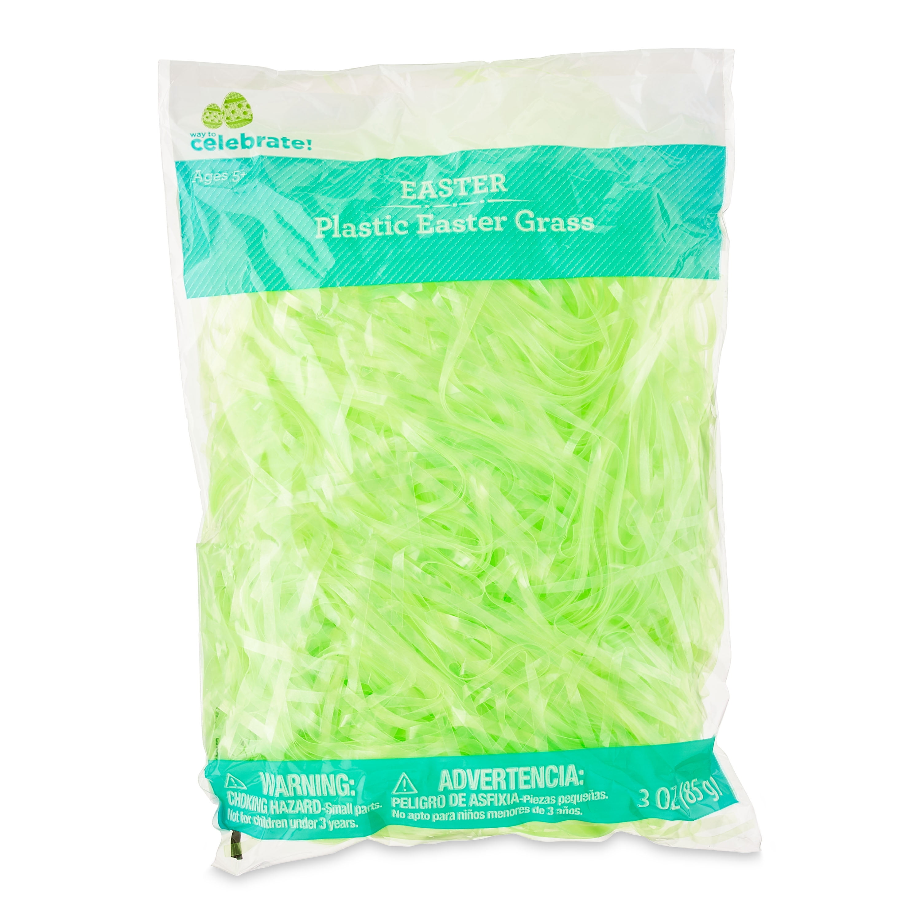 Green Plastic Easter Grass, 3 Oz.